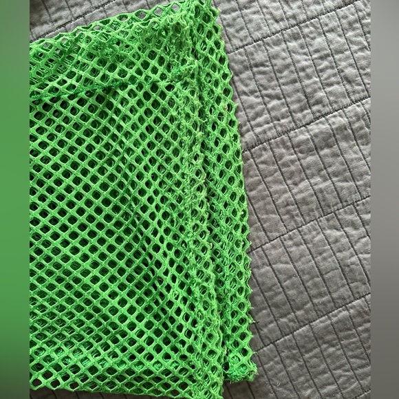 Green net wide leg pant - Picture 4 of 4